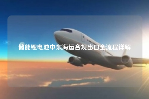 储能锂电池中东海运合规出口全流程详解