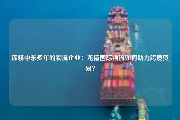 深耕中东多年的物流企业：龙禧国际物流如何助力跨境贸易？