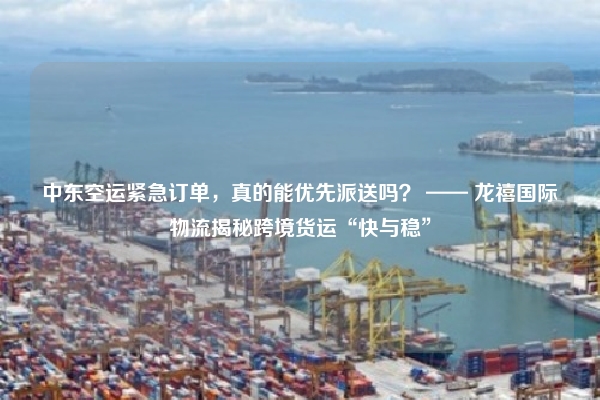 中东空运紧急订单，真的能优先派送吗？ —— 龙禧国际物流揭秘跨境货运“快与稳”