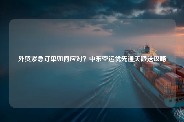 外贸紧急订单如何应对?中东空运优先通关派送攻略