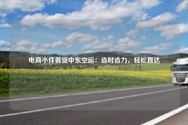 电商小件普货中东空运：省时省力，轻松直达
