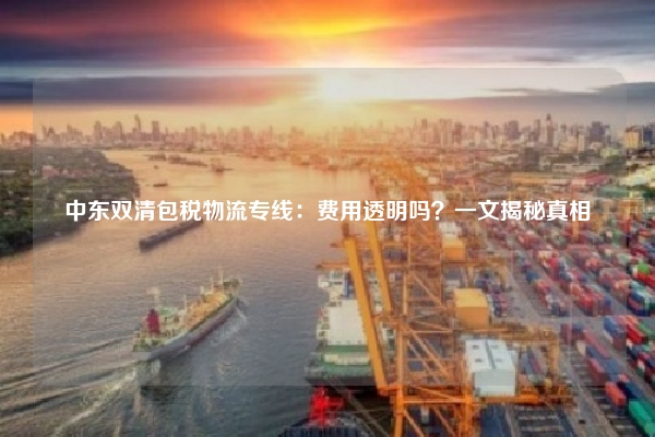 中东双清包税物流专线：费用透明吗？一文揭秘真相