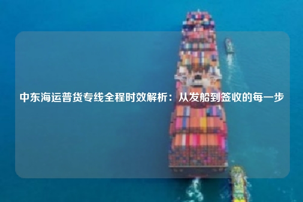 中东海运普货专线全程时效解析：从发船到签收的每一步