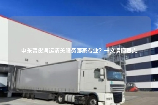 中东普货海运清关服务哪家专业？一文读懂要点