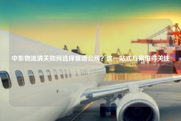 中东物流清关如何选择靠谱公司？这一站式方案值得关注